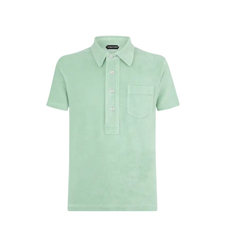 TOWELLING POLO PISTACHIO online